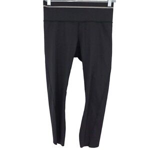 Athleta Sonic Reflective Capri Black Women's S High Rise Activewear Athleisure